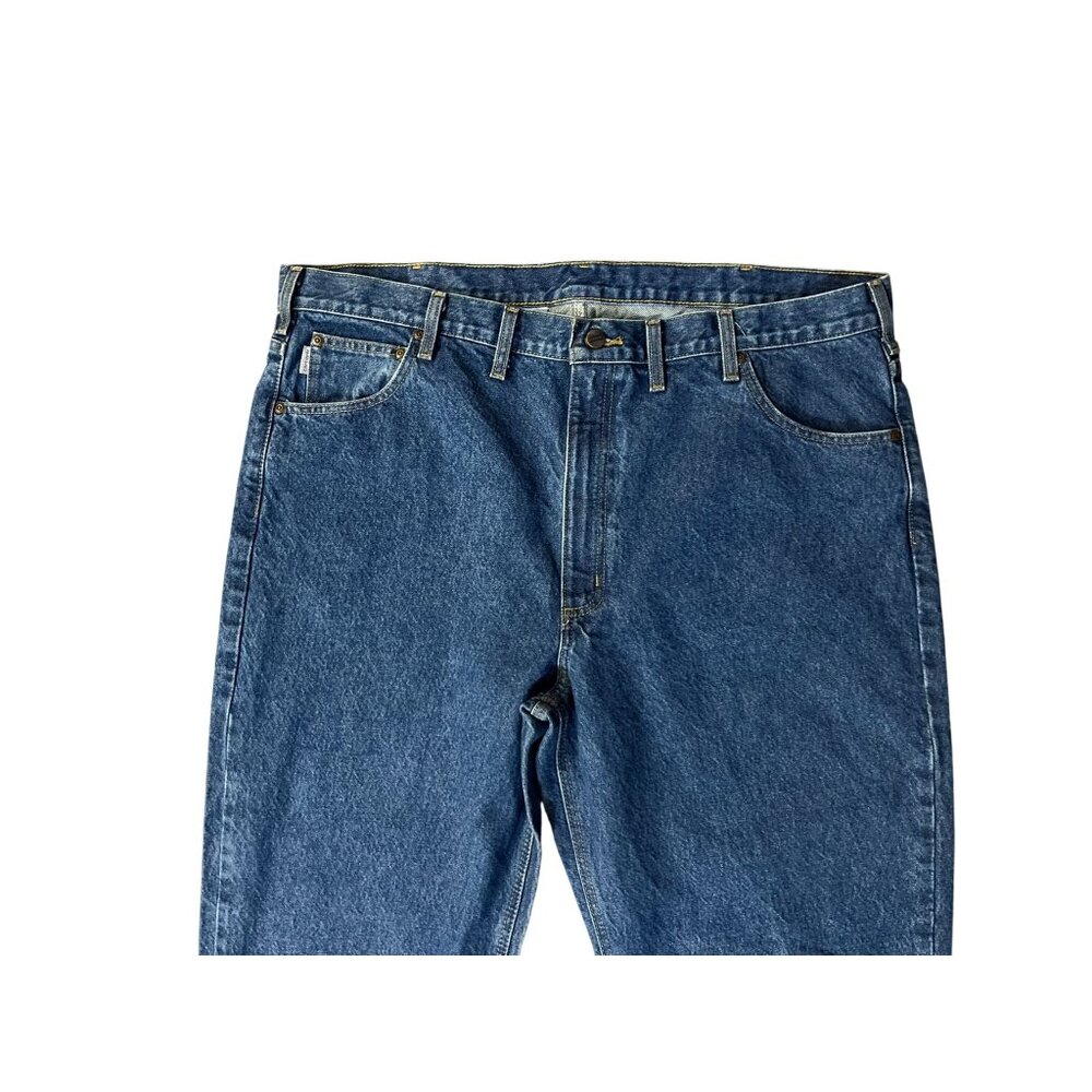 Carhartt Traditional Fit Jeans Mens 44x32 Used B18 DST Tapered Leg Denim - Picture 5 of 14